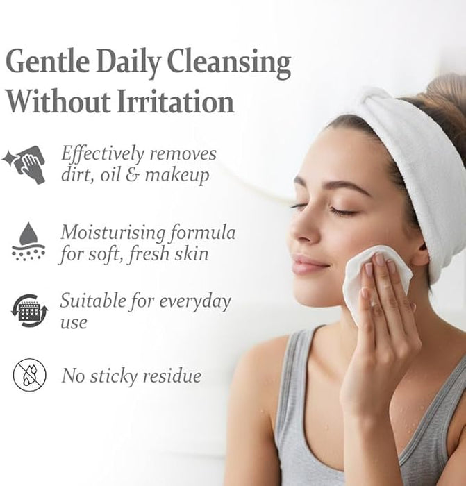 CareBee Plastic-Free Facial Wipes, 25 Wipes Per Pack, Plant-Based & FSC Certified | Biodegradable, Gentle Makeup Remover Wipes | Vegan, Eco-Friendly Cleansing Wipes for All Skin Types