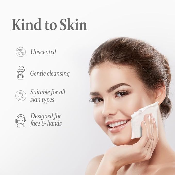 CareBee Plastic-Free Facial Wipes, 25 Wipes Per Pack, Plant-Based & FSC Certified | Biodegradable, Gentle Makeup Remover Wipes | Vegan, Eco-Friendly Cleansing Wipes for All Skin Types