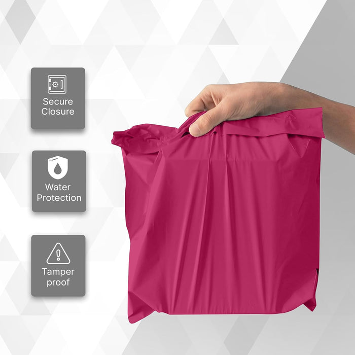 delka Mailing Bags, Durable Pink Poly Mailer Bags, Tear-Resistant Shipping Envelopes for Clothing, Documents, Strong Self-Seal Adhesive, Waterproof & Lightweight