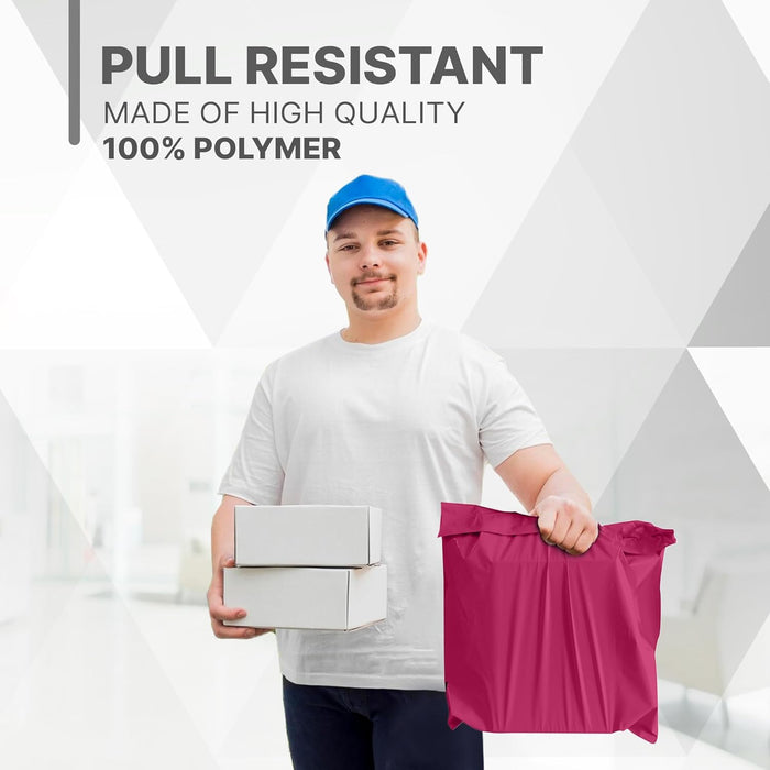 delka Mailing Bags, Durable Pink Poly Mailer Bags, Tear-Resistant Shipping Envelopes for Clothing, Documents, Strong Self-Seal Adhesive, Waterproof & Lightweight