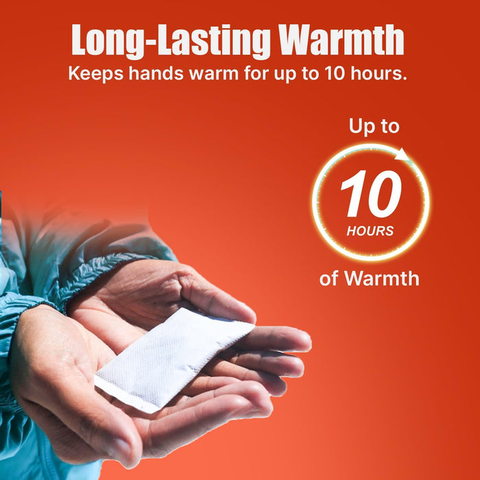 azark Unisex Hand Warmers, Up to 10 Hours, Fast Heating, Pocket-Sized- Ideal for Sports, Winter Activities, Hiking & Camping