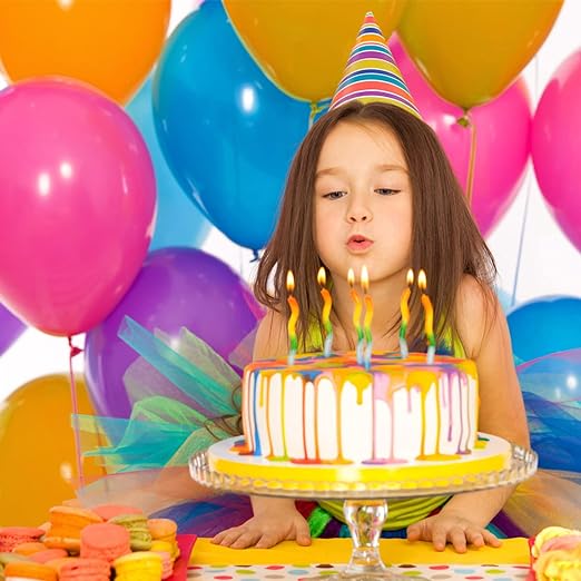 delka 12-Inch Latex Birthday Balloons - Pack of 25/50, Assorted | Suitable for Kids Party Decorations, Baby Shower, Wedding, Christmas, New Year Eve Decoration & Celebration| Helium Gas or Air Inflated