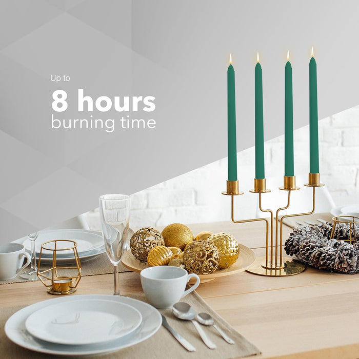 delka Dinner Candles, Tapered 8-Hour Burn Time Dinner Candles, Unscented, Non-drip & Smoke Free, Quality Wax