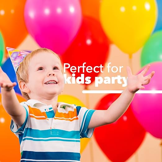 delka 12-Inch Latex Birthday Balloons - Pack of 25/50, Assorted | Suitable for Kids Party Decorations, Baby Shower, Wedding, Christmas, New Year Eve Decoration & Celebration| Helium Gas or Air Inflated