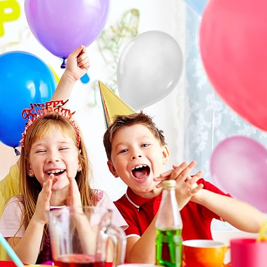 delka 12-Inch Latex Birthday Balloons - Pack of 25/50, Assorted | Suitable for Kids Party Decorations, Baby Shower, Wedding, Christmas, New Year Eve Decoration & Celebration| Helium Gas or Air Inflated