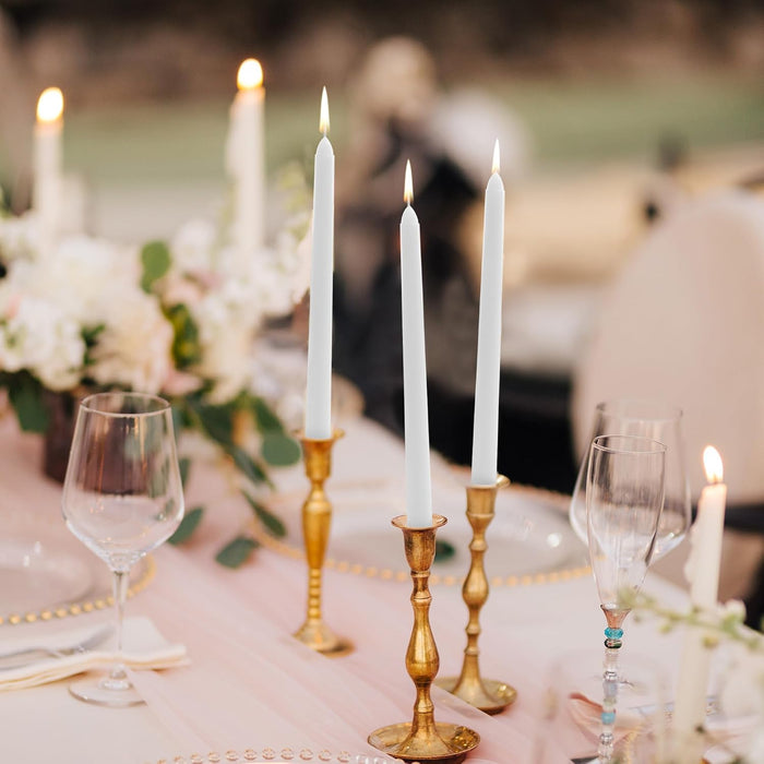 delka Dinner Candles, Tapered 8-Hour Burn Time Dinner Candles, Unscented, Non-drip & Smoke Free, Quality Wax