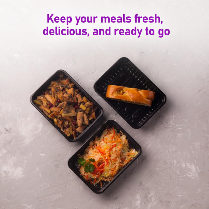 delka Meal Prep Containers -944ml | BPA-Free, Reusable Food Storage Boxes | Microwave, Freezer & Dishwasher Safe | Leakproof & Stackable for Healthy Meal Planning & Portion Control