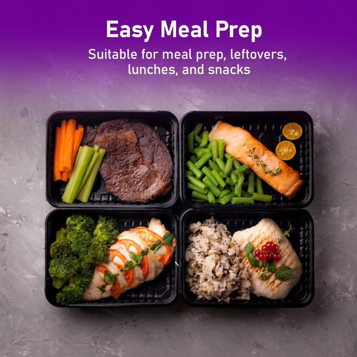 delka Meal Prep Containers -944ml | BPA-Free, Reusable Food Storage Boxes | Microwave, Freezer & Dishwasher Safe | Leakproof & Stackable for Healthy Meal Planning & Portion Control