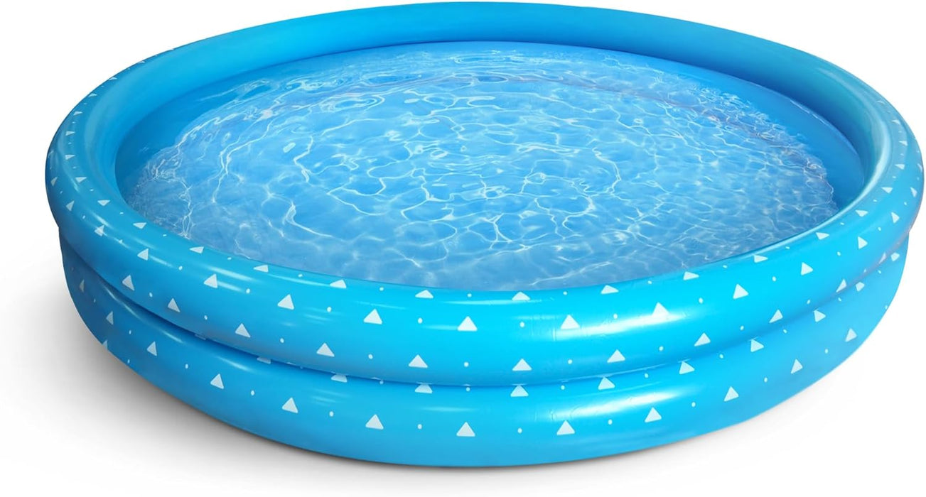 Scoosh Premium Inflatable Swimming Pool, Easy to Inflate Paddling pool for Kids and Adults, Air pump & Repair Patch Included, Waterproof bag provided for Storage (6FT - LINED)